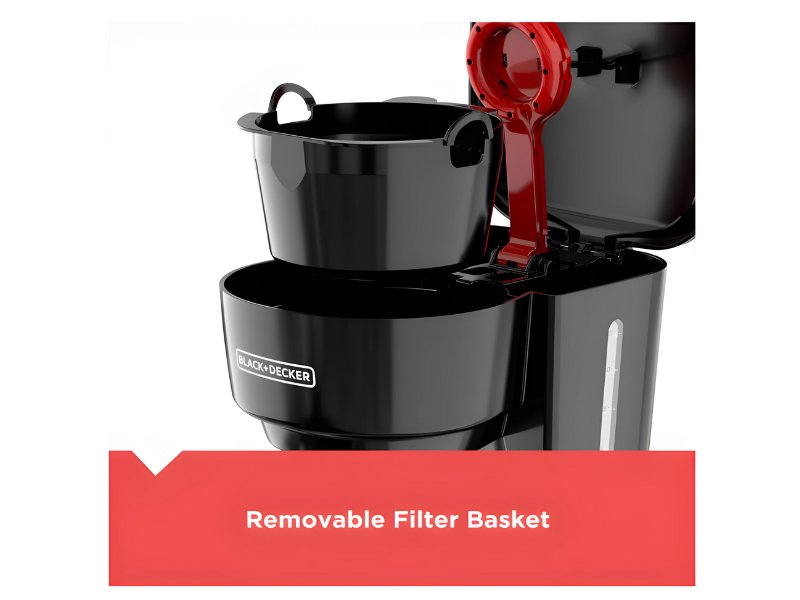 BLACK and DECKER 12-Cup Coffee Maker with removable filter basket