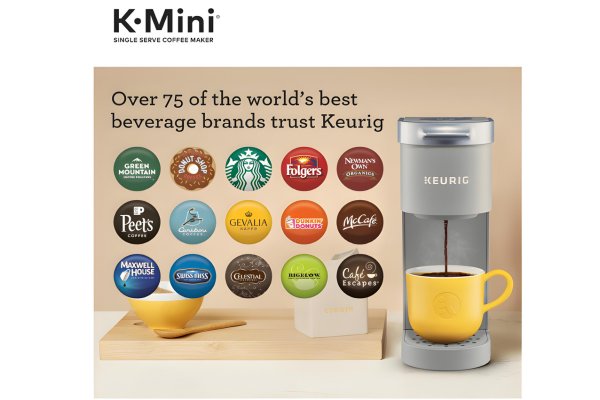 Keurig K-Mini Single Serve Coffee Maker, Studio Gray, 6 to 12 oz. Brew Sizes