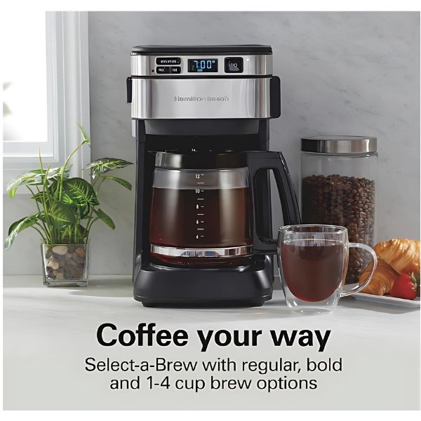 Hamilton Beach Coffee Maker, 3 Brewing Options 