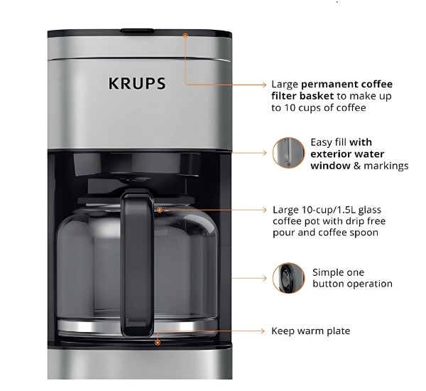 KRUPS 10 Cup Coffee Maker feature